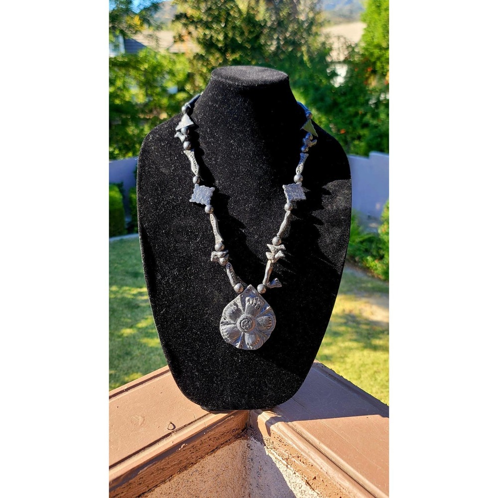 Vtg Raku Necklace